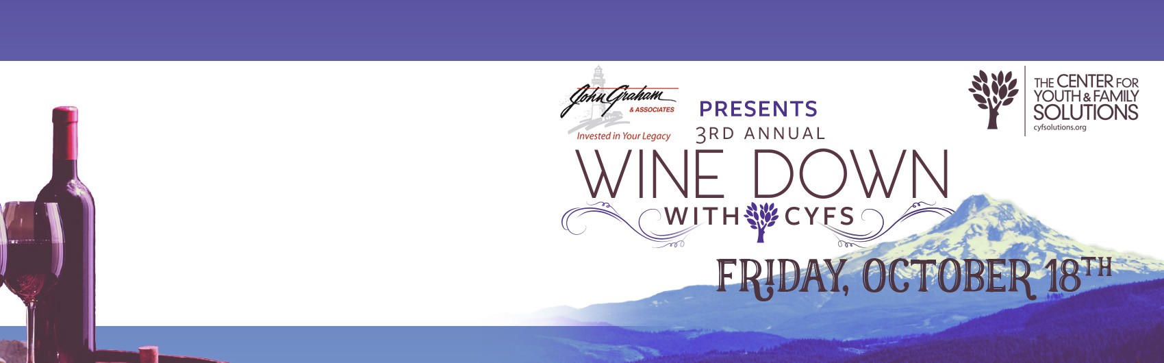 Join us for our third annual Wine Down with CYFS fundraiser!